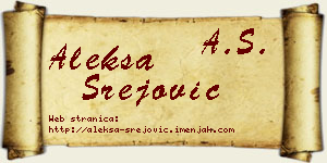 Aleksa Srejović vizit kartica